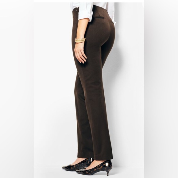 Talbots Refined Bi-Stretch Side-Zip Straight-Leg Curvy Fit Pants Size 16 Black - Picture 4 of 15